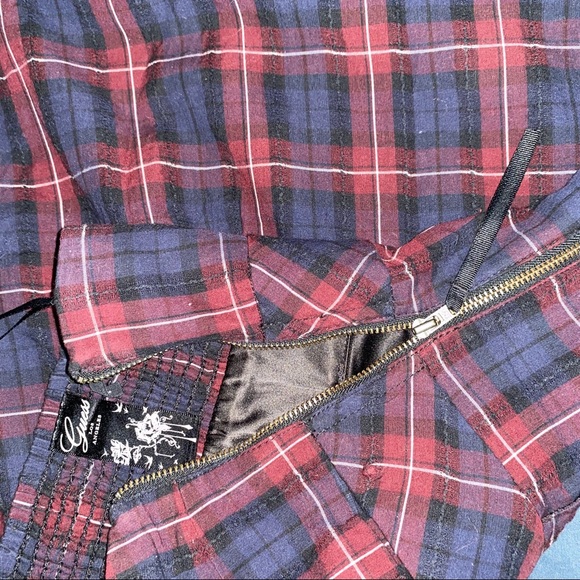 Guess Strapless Casual Plaid Cocktail Dress - Picture 12 of 15